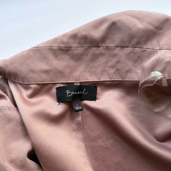 BeCool Dusty Rose Pink Utility Trench Jacket Size L - Picture 7 of 11